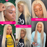 Straight 613 Wigs Blonde 13*4 Lace Front Wigs Affordable 4*4 Closure Wigs 150% Density