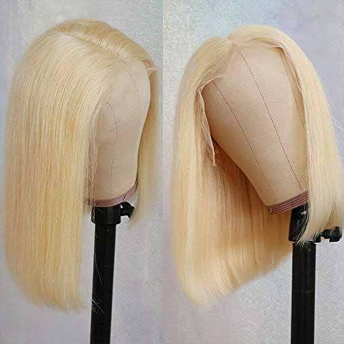 613 blonde straight short bob wig