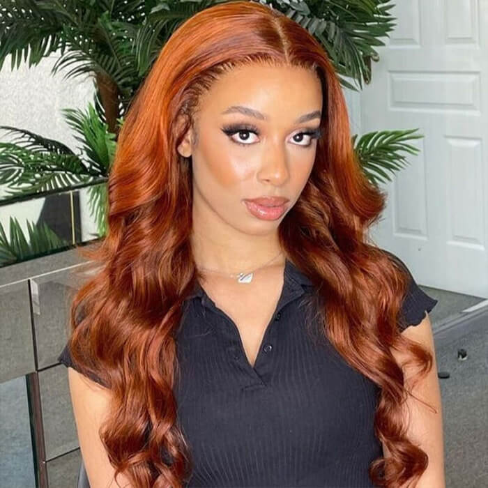 ginger body wave hd lace wig with pre plucked hairline