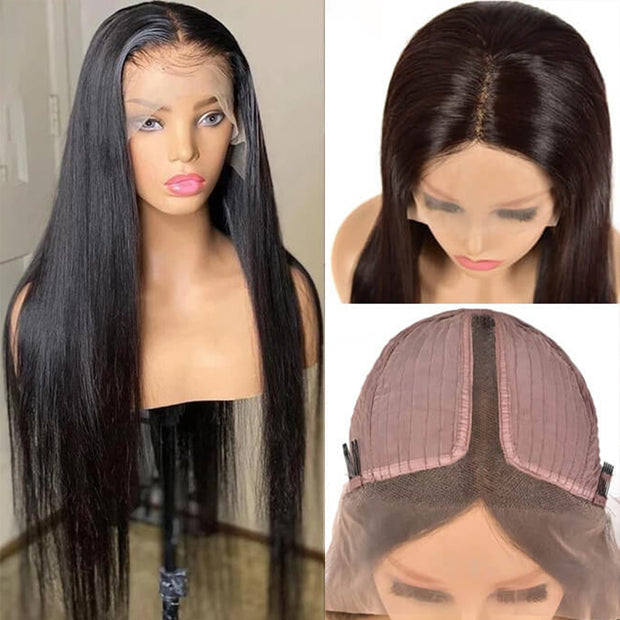 13x4 T Part HD Lace Frontal Human Hair Wigs For Women Pre Plucked Glueless Wig