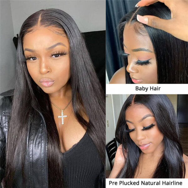 Straight Hair Wigs 4x4 HD Lace Closure Wigs and 13x5x1 T Part Lace Human Hair Wigs