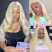 613 Blonde Color Body Wave Wig 13*4 HD Transparent Lace Frontal Human Hair Wigs For Women