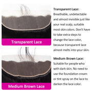 HD Transparent Lace Frontal Body Wave 13x4 Ear to Ear Lace Frontal Human Hair 12A Quality