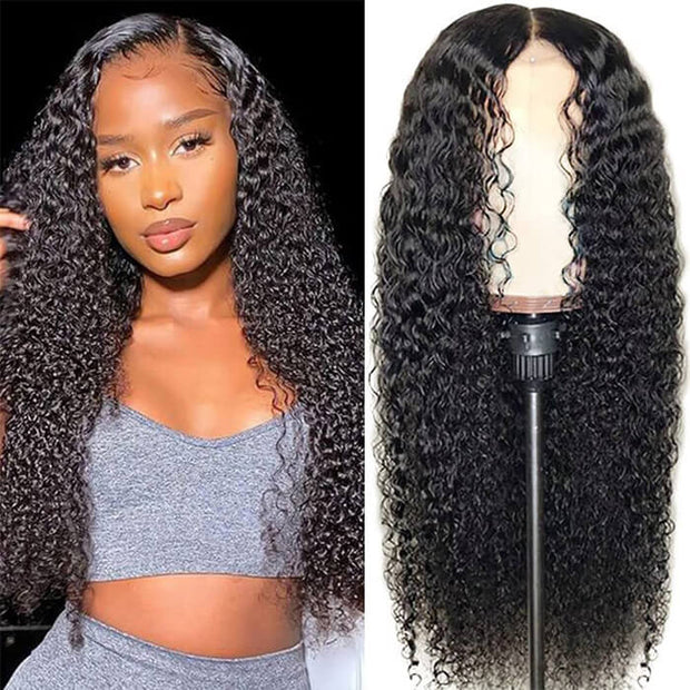 Curly Hair 5x5 HD Lace Closure Wig 100% Virgin Human Hair Wigs Pre Plucked Hairline Glueless Wig