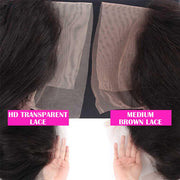 Deep Wave Human Hair 5x5 HD Transparent Lace Closure Wigs Glueless Brazilian Lace Wig For Women