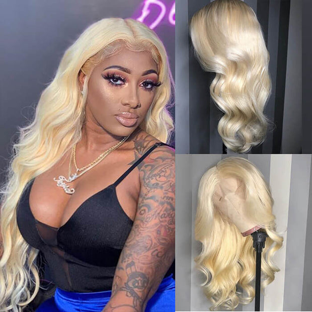 613 Lace Frontal Wig Body Wave Blonde Human Hair Wigs 13x4 13x6 HD Transparent Lace Wigs