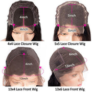 Red Color Lace Front Wigs Body Wave Skin Melt HD Lace Human Hair Wigs