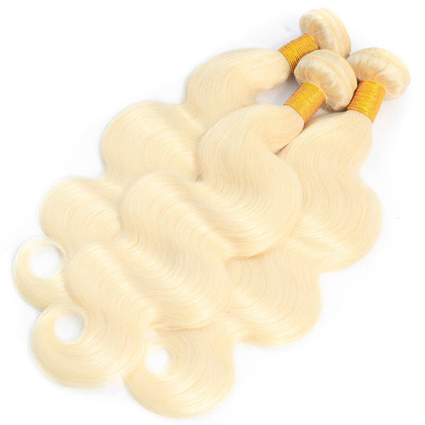 613 Blonde Virgin Hair Body Wave 3 Bundles 100% Unprocessed Human Hair Weave