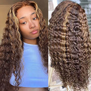 4/27 Highlights Honey Blonde Wig 13*4 HD Lace Front Human Hair Colored Wigs For Women