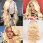 613 Blonde Color Body Wave Wig 13*4 HD Transparent Lace Frontal Human Hair Wigs For Women