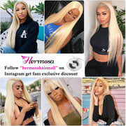 Color #613 Brazilian Straight Virgin Hair 3 Bundles 100% Unprocessed Human Hair Weave