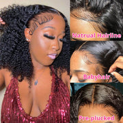 150% Density Short Curly Hair Wigs Pre Plucked 4x4 13x4 HD Lace Wigs