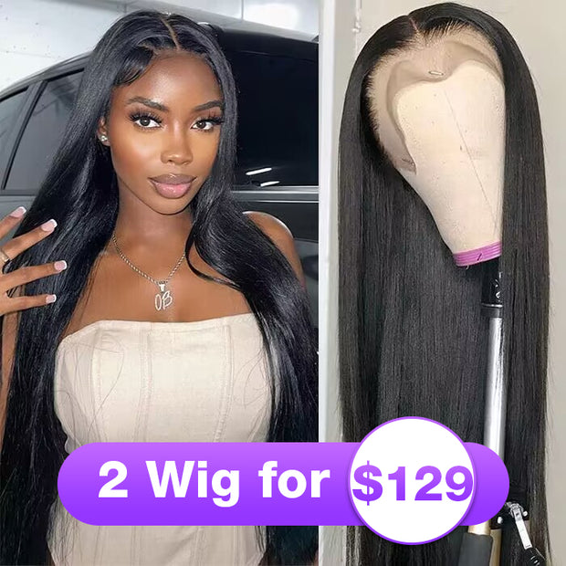 13x4 T Part HD Lace Frontal Human Hair Wigs For Women Pre Plucked Glueless Wig