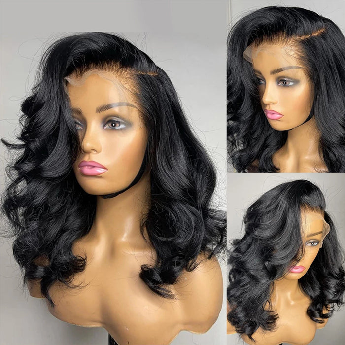 body wave short bob lace front wig