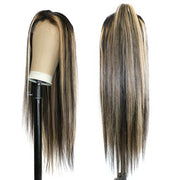 Highlight 13x4 HD Lace Frontal Wig #1B/27 Ombre Honey Blonde Brazilian Straight Human Hair Wigs