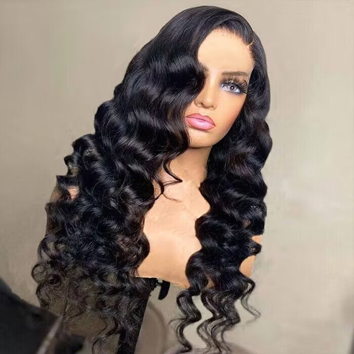 Glueless Wear And Go Wigs Loose Wave Lace Closure Wigs With Pre Cut Lace Hairline