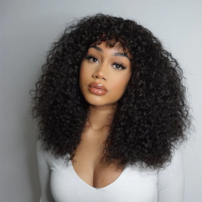 Human Hair Wig With Bangs Glueless Wigs 2X4 HD Lace Wigs  display picture 1