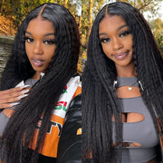 Kinky Straight 4x4/5x5 Pre Cut HD Lace Closure Human Hair Wig Wear & Go Glueless Wigs