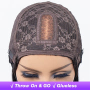 Glueless Human Hair Wigs with Bangs for Black Women Straight 2x4 HD Lace Wigs With Bangs