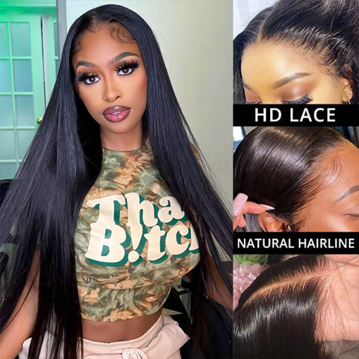 13*4 HD Lace Front Wig And 4*4 Lace Closure Wig Straight Human Hair Wigs