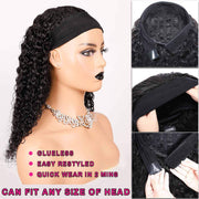150% Density Full Texture Headband Human Hair Wigs Full Machine Made Full Looking Lace Wig