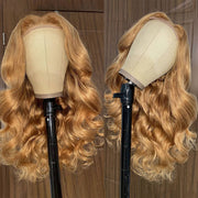 Body Wave #27 Colored HD Lace Human Hair Wigs For Women Honey Blonde 13*4 13*6 Lace Frontal Wigs