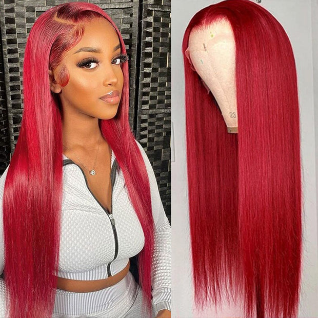 Red Lace Front Human Hair Wigs 13x4/13x6 Body Wave & Straight Wig Glueless Frontal Wig