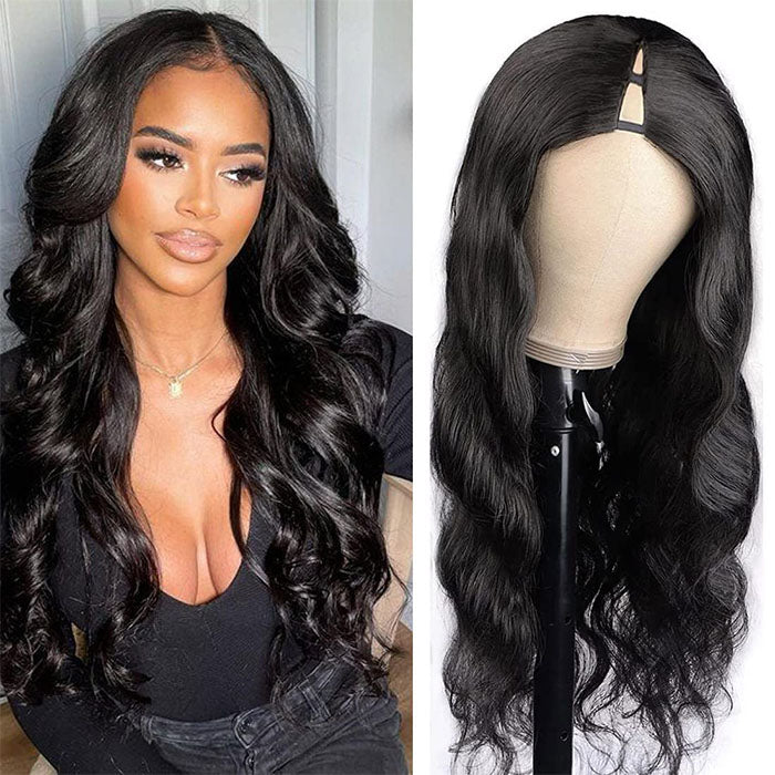 body wave v part wig