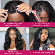 Body Wave V/U Part Human Hair Wigs No Leave Out Beginnger Friendly Easy Install
