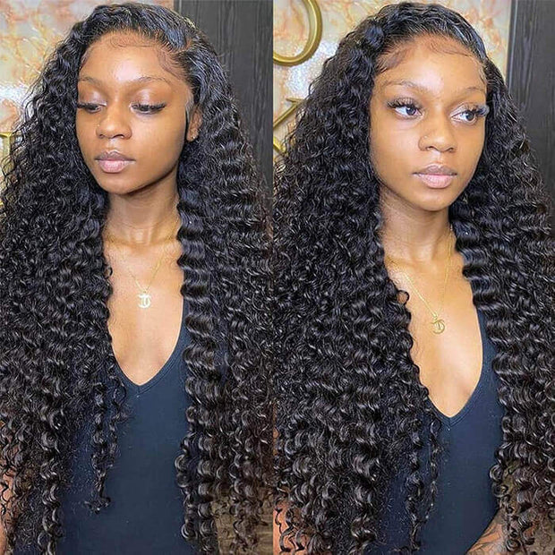 HD Lace Wigs Realistic 13*4 Lace Front Wigs Human Hair Deep Wave 5*5/4*4 Transparent Lace Closure Wigs