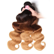 T1B/4/27 Ombre Peruvian Body Wave Human Hair 3/4 Bundles 10A Unprocessed Virgin Hair Weave Bundles