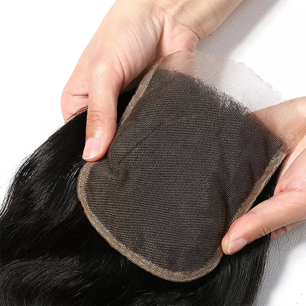 T1B/4/27 Ombre Straight Hair Free Part 4x4 HD Transparent Lace Closure Virgin Human Hair