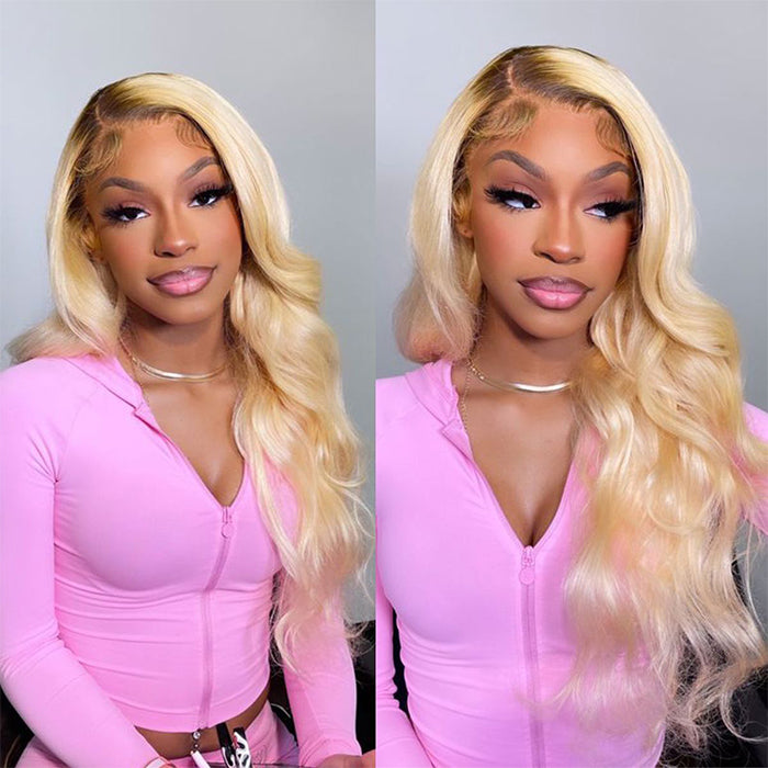 4/613 ombre blonde hd lace front wig