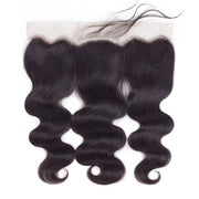 Brazilian Body Wave Virgin Hair Weave 3 Bundles With 13*4 Lace Frontal