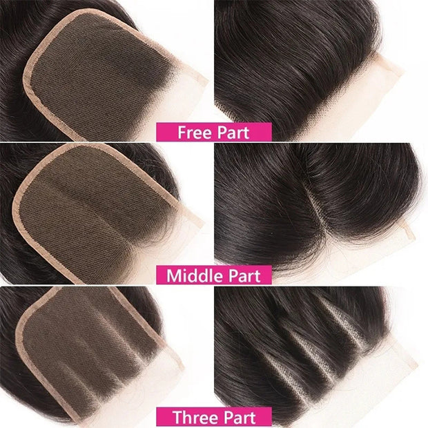 Malaysian Body Wave 3 Bundles with 4*4 Closure Soft Unprocessed Virgin Human Hair