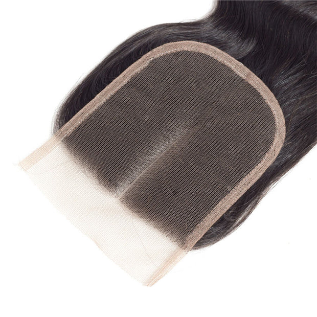 4x4 HD Transparent Lace Closure Body Wave Human Hair Closure Natural Black Hair Top Swiss Lace