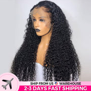 Curly Hair Glueless Wigs 13x4 HD Invisible Lace Front Human Hair Wigs