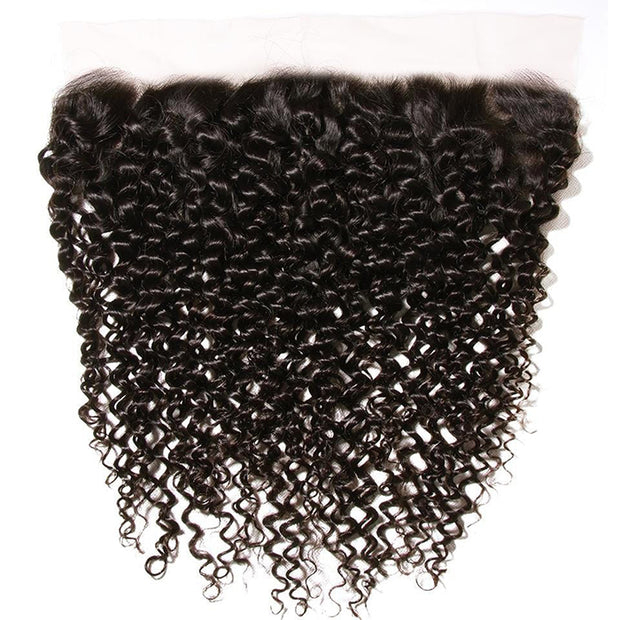 Peruvian Curly Hair 4 Bundles With 13x4 Lace Frontal 10A Virgin Human Hair Bundles With Frontal Deal