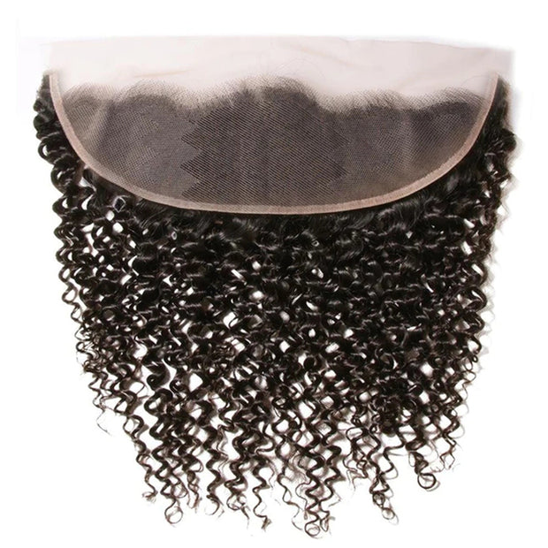 Peruvian Curly Hair 4 Bundles With 13x4 Lace Frontal 10A Virgin Human Hair Bundles With Frontal Deal