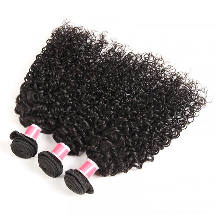 Malaysian Curly Hair 3/4 Bundle Deals Unprocessed Virgin Human Hair Bundles Natural Black Color