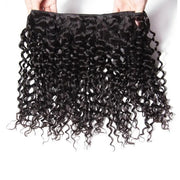 Malaysian Curly Hair Virgin Hair Weave 3 Bundles With 13x4 Lace Frontal Ear To Ear