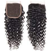 Malaysian Curly Hair 4 Bundles With 4x4 Lace Closure Human Hair Closure With Bundle Deals