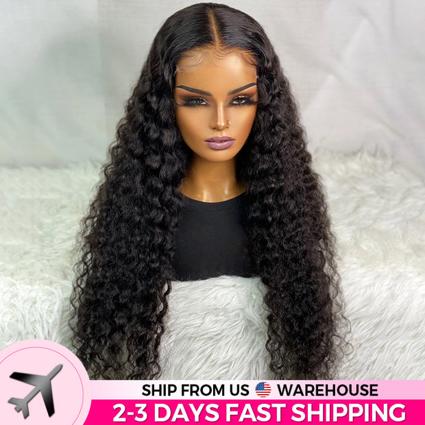 Deep Wave 13x4 HD Transparent Lace Front Wigs Virgin Human Hair | Glueless Wig