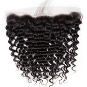 Peruvian Deep Wave Virgin Hair Weave 3 Bundles With 13*4 Lace Frontal