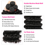 Peruvian Deep Wave 3/4 Bundle Deals Unprocessed Virgin Human Hair Extensions In Stock