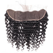 HD Transparent Lace Frontal Deep Wave 13x4 Ear to Ear Lace Frontal Human Hair 12A Quality