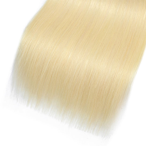 Color #613 Brazilian Straight Virgin Hair 3 Bundles 100% Unprocessed Human Hair Weave