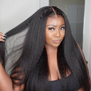 Kinky Straight 4x4/5x5 Pre Cut HD Lace Closure Human Hair Wig Wear & Go Glueless Wigs
