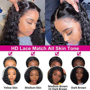 HD Swiss Lace 13*4 Human Hair Lace Front Wigs Pre Plucked 5*5/4*4 Invisible Lace Curly Wigs