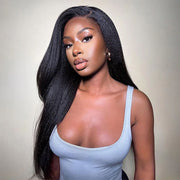 Kinky Straight 5x5/4x4 HD Lace Closure wig Natural Hairline Pre-Plucked